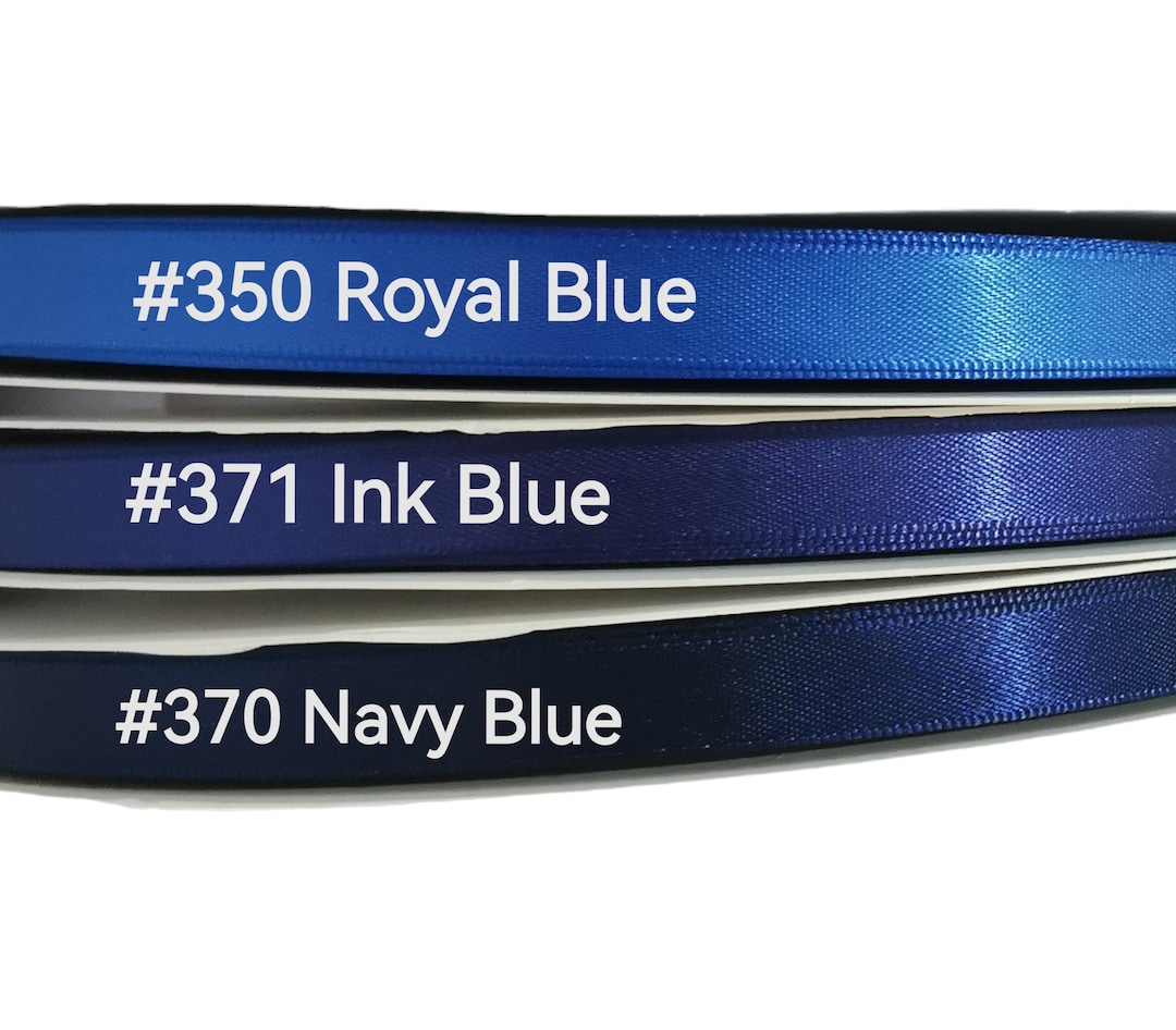 9mm Double Side Satin Ribbon, Blue Shades Double Satin Ribbon, Gift ...