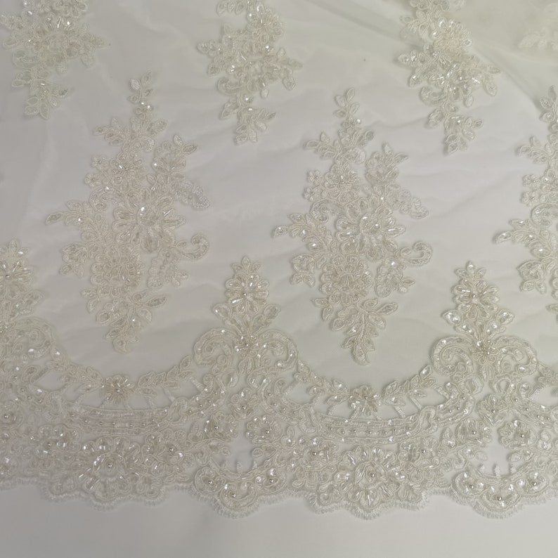 Ivory Embroidery Lace Eb5043