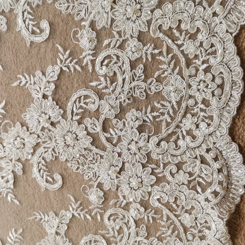 Ivory Embroidered Lace Eb5006