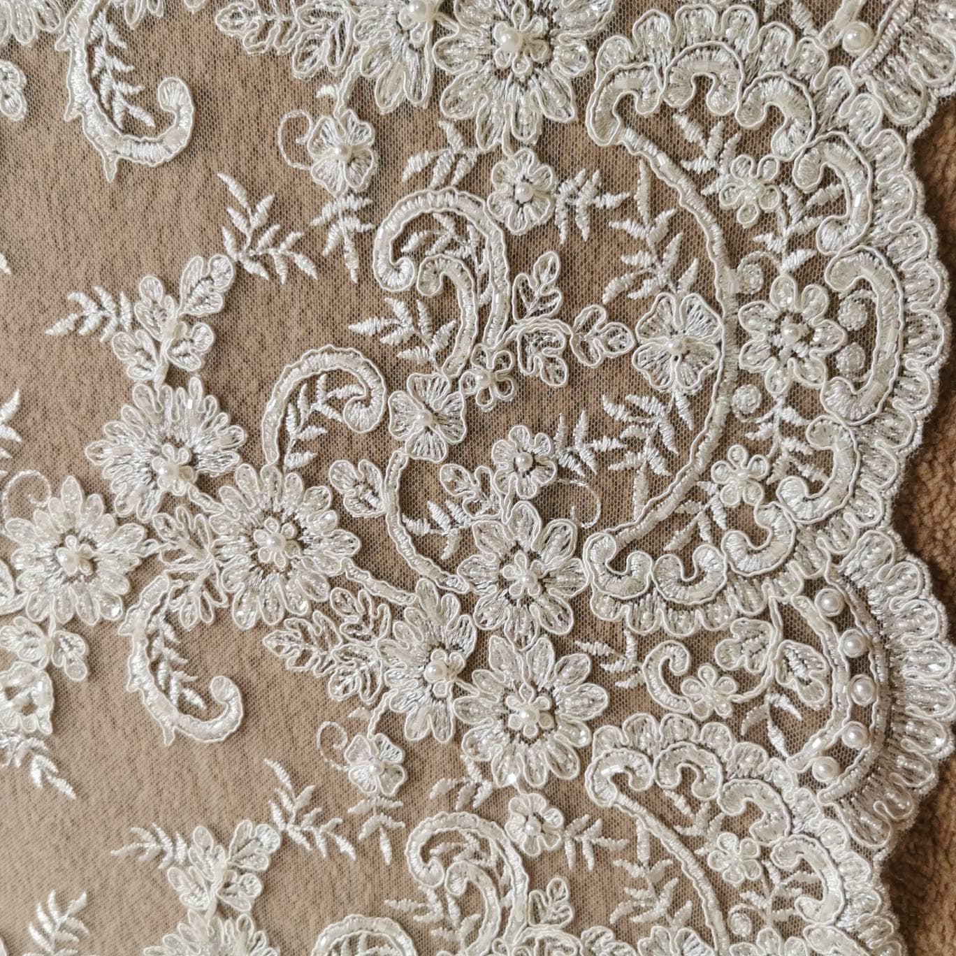 Ivory Embroidery Lace Nuria