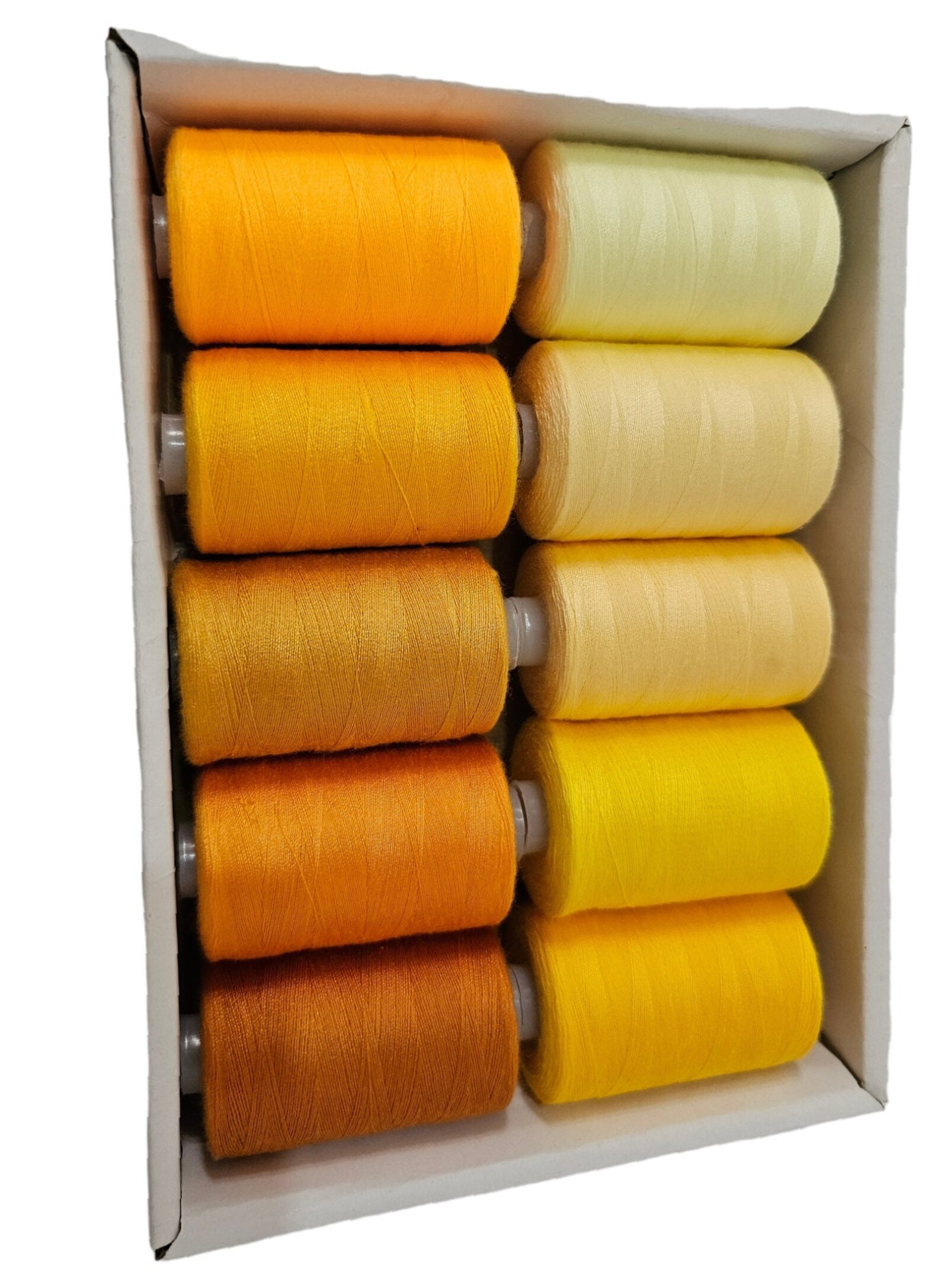 Polyester. Machine Thread High Quality Polyester Machine Thread, Yellow Shades Sewing All Purpose ...