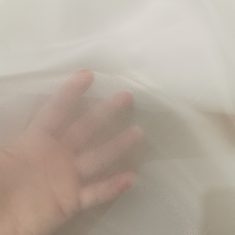 Stiff Gazar Matte Polyester Organza Fabric, Ivory Organza Fabric, Bridal Fabric, Wedding Dress Fabric, Bridal Organza Fabric, 118" / 3m Wide image 1