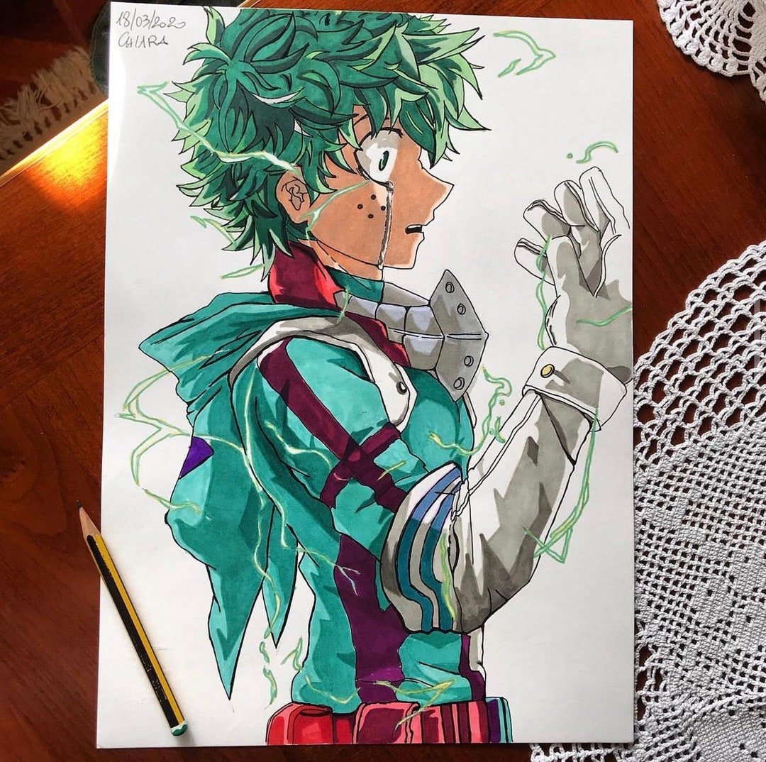 Midoriya Handmade Drawing PRINT - Etsy