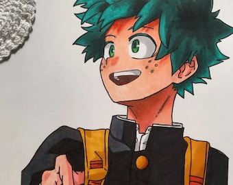 Midoriya handmade drawing PRINT