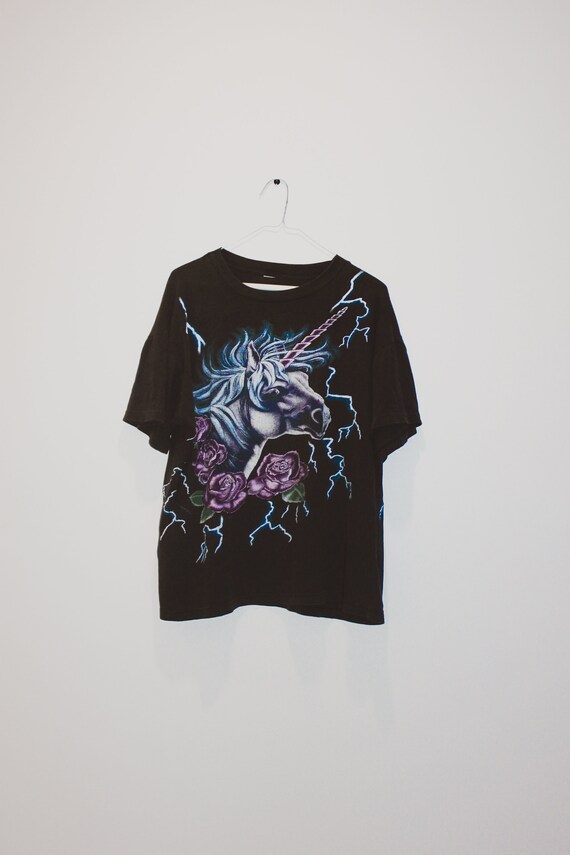 American Thunder Unicorn Vintage 90s Graphic T-shi