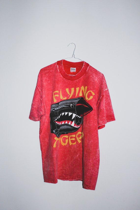 WWII Flying Tigers Graphic Tie-Dye Tee