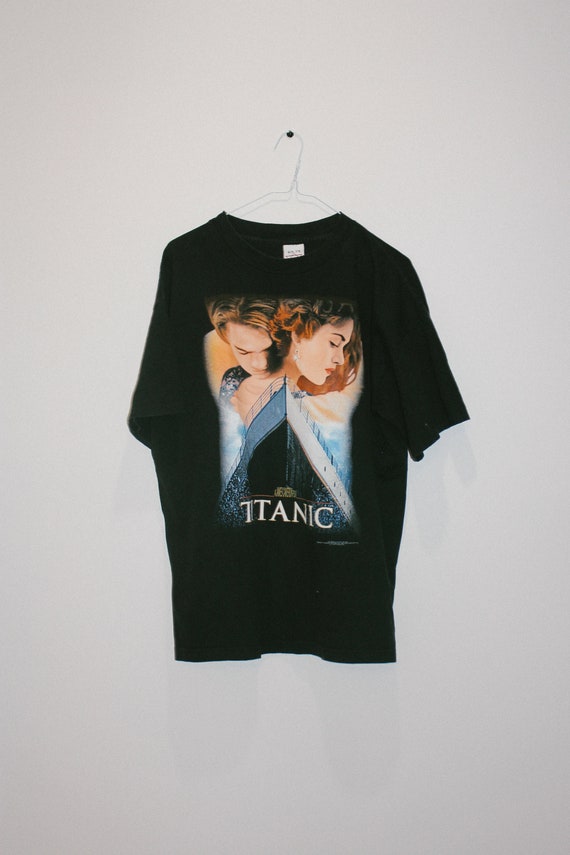 1998 Titanic Vintage 90s Movie T Shirt Leonardo Di