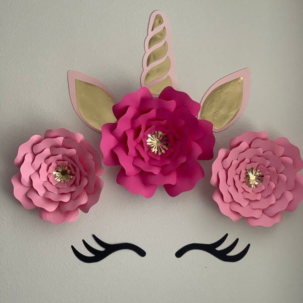Unicorn Flower Wall Etsy