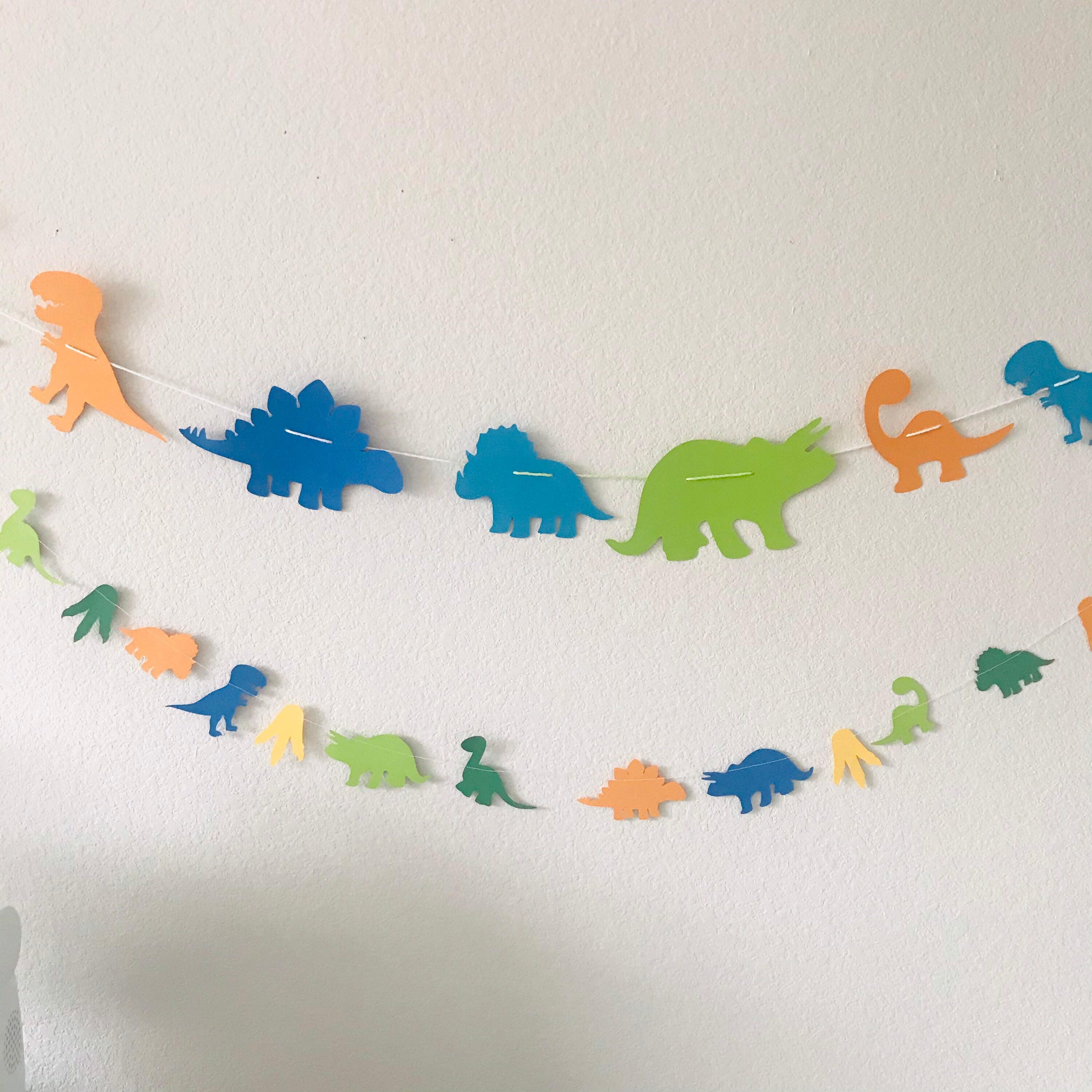 Dinosaur Garlands Paper Garland Birthday Decoration Etsy