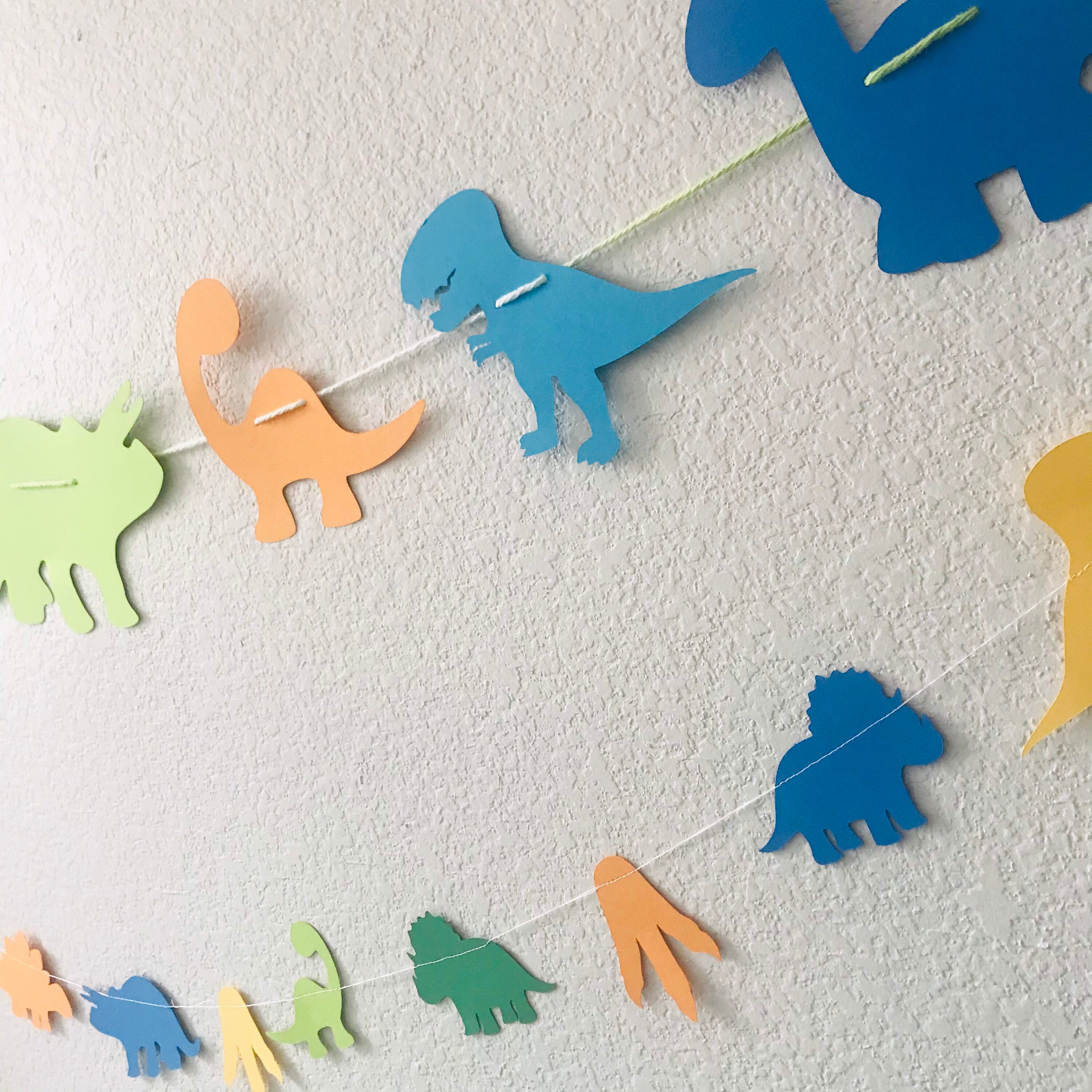 Dinosaur Garlands Paper Garland Birthday Decoration Etsy