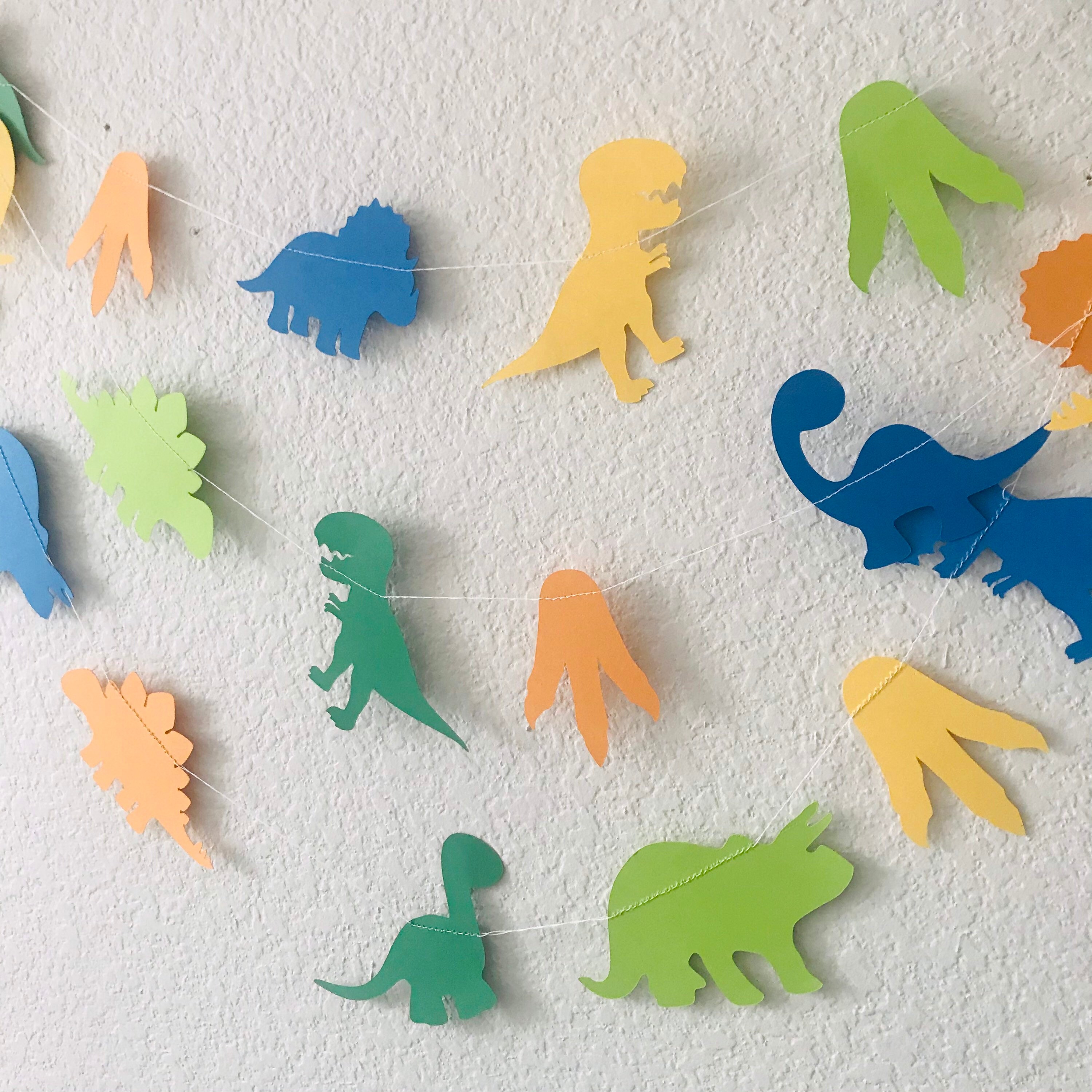 Dinosaur Garlands Paper Garland Birthday Decoration Etsy