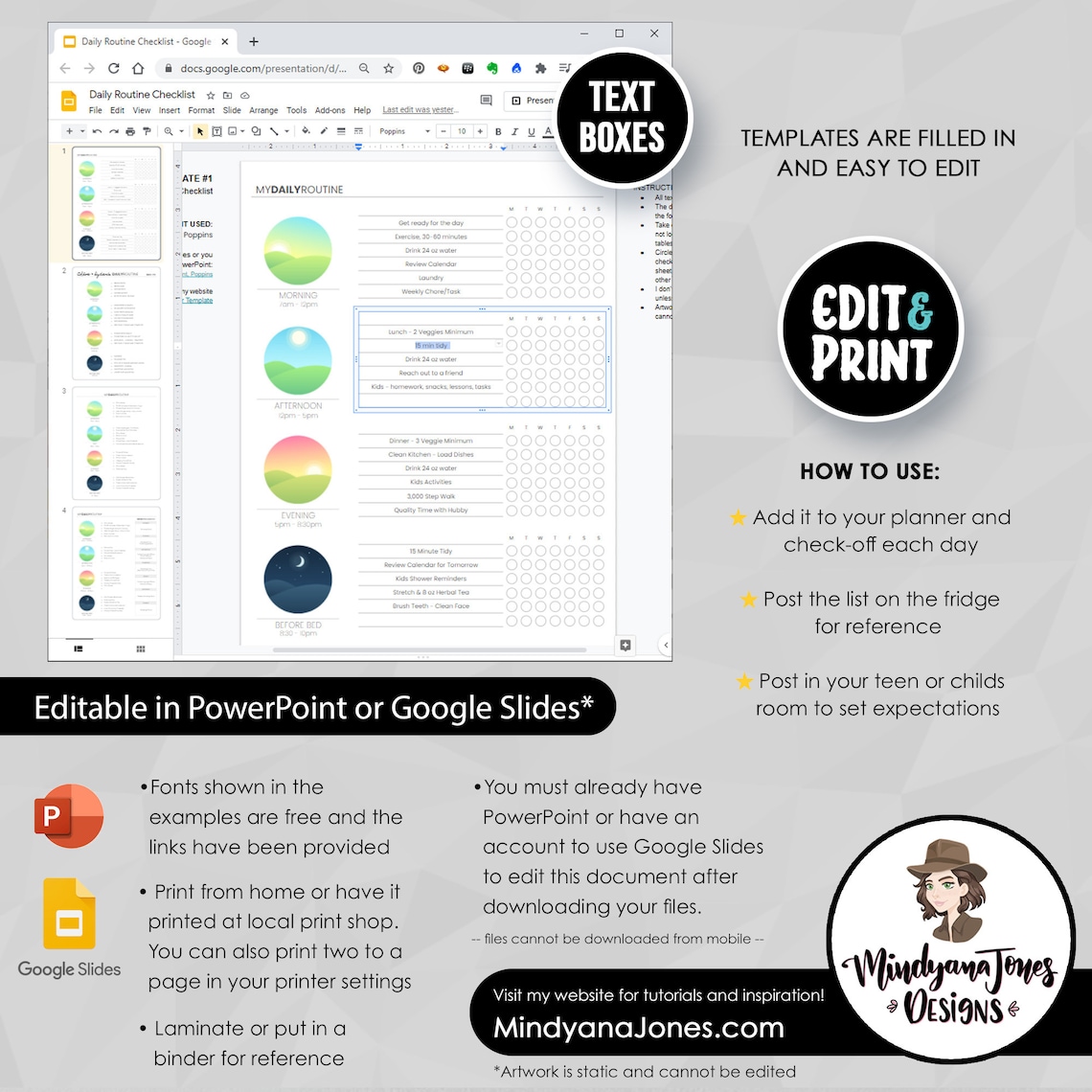 4 Daily Routine Checklists for Adults Kids Teens to Do List - Etsy