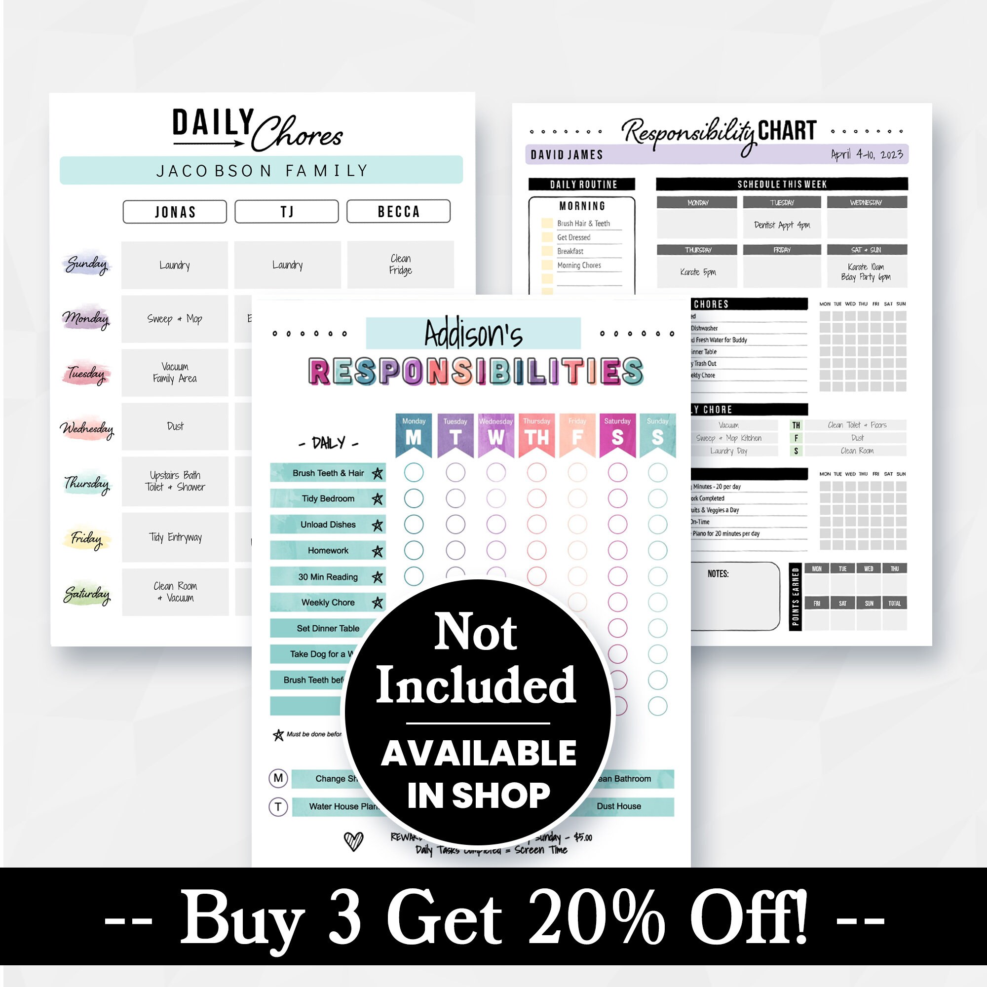 Before &amp; After School Routine Charts for Little Kids Template - Etsy