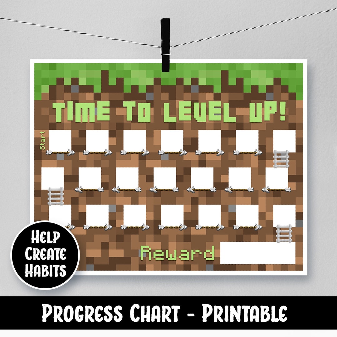 Dirt Progress and Reward Chart | Reading | Brushing Teeth | Habit Tracker | Pixels Gamer | Kids Sticker Chart | Boys | Girls | Printable - Etsy dirt-progress-and-reward-chart-reading-brushing-teeth-habit-tracker-pixels-gamer-kids-sticker-chart-boys-girls-printable-etsy