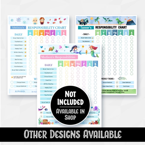 Melissa and doug cheap responsibility chart canada