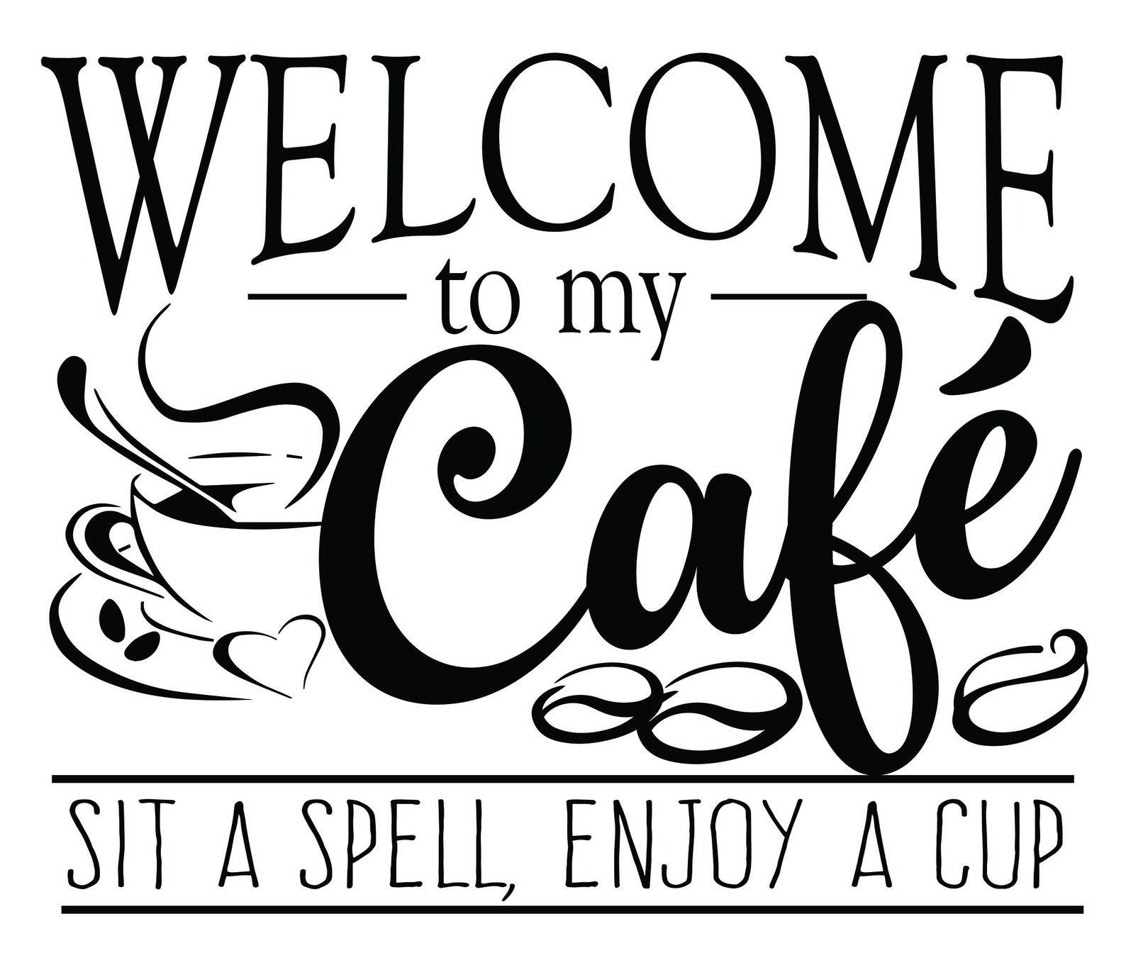 Welcome To The Cafe Of Love Welcome to My Cafe Decal - Etsy
