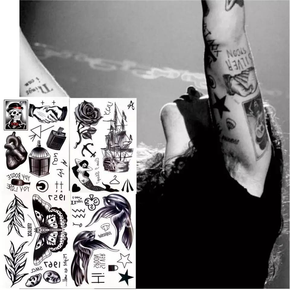 Harry Styles temporary tattoos, removable tattoos, Harry Styles tattoos