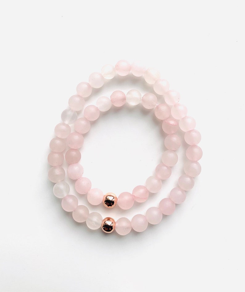 Mommy and Me bracelets Mother and Daughter Jewelry gift Self Gift Mother\u2019s Day gift Matching Bracelets Rose Quartz Self Love