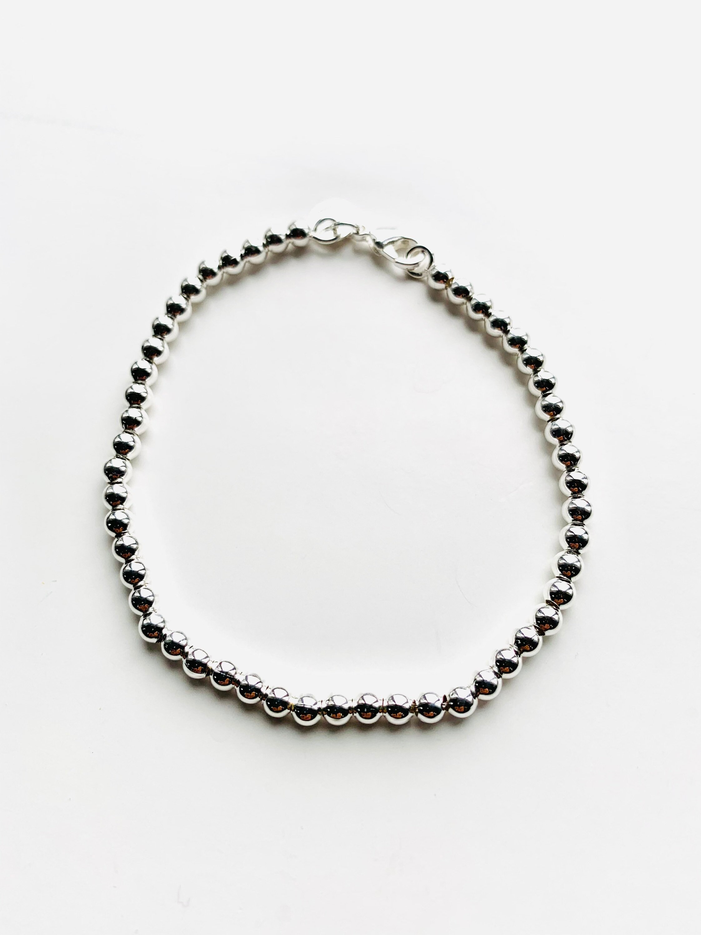 925 Sterling silver beaded bracelet Sterling Jewelry Etsy