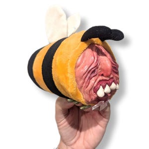 Creepy John Bee Plush: Weirdcore Art Sculpture