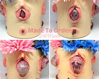 4-Sided Baby Birth Pot: Weird Art Sculpture, Funny Decor