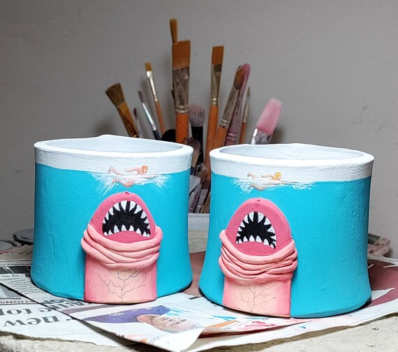 JAWS Penis Shark Plant Pot, Gifts for Fun People, Handmade