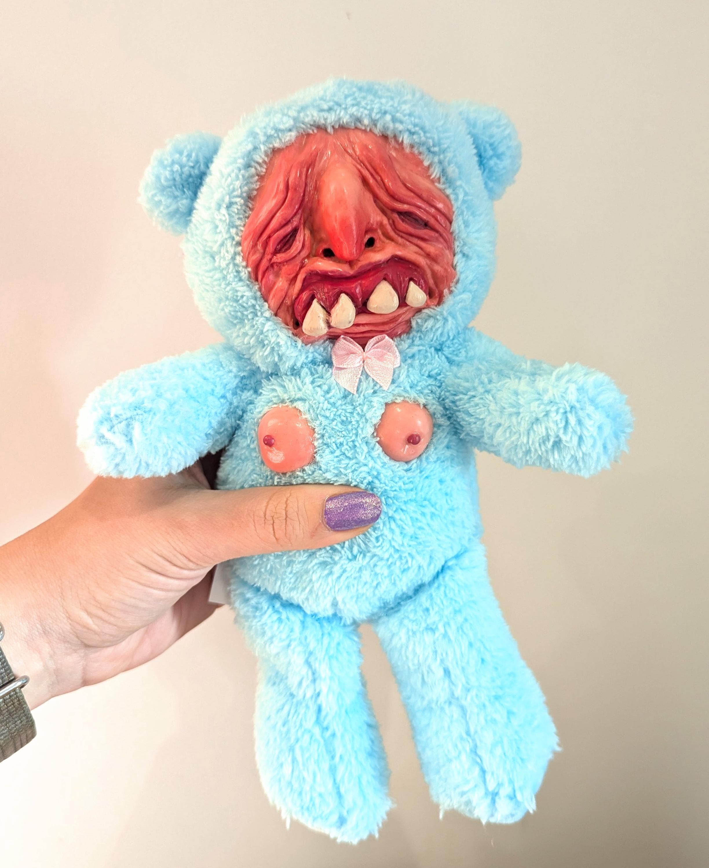 Blue Teddy Bear Nightmare Fuggler - Etsy