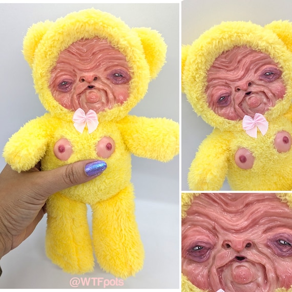 Creepy Barry Bear Art Sculpture: Weirdcore Plush Teddy - Etsy Norway