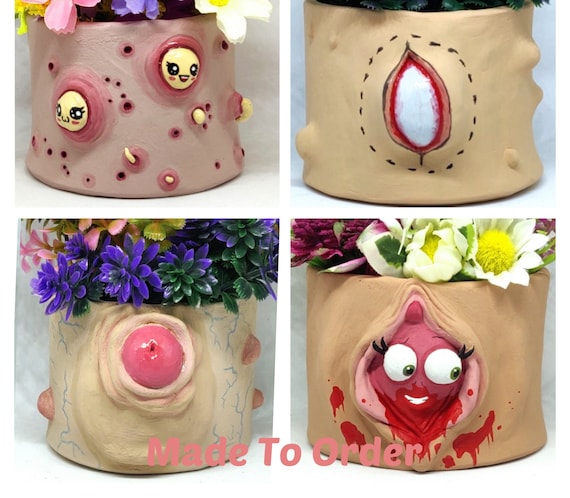 Weird Art Plant Pot: Funny Odd Design, Succulent Planter - Etsy