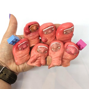 Sad Toe Fridge Magnet: Weird Clay Kawaii Sculpture