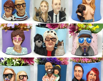 Custom Pet/Human Plant Pot: Unique 3D Art Sculpture