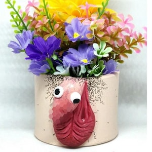 Googly eyes penis pot - Quirky small plant pot, weird pottery, weird gift, unusual gift for people, gifts for odd, art sculpture,dick pot