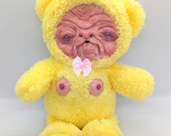 Creepy Barry Bear Art Sculpture: Weirdcore Plush Teddy - Etsy Norway