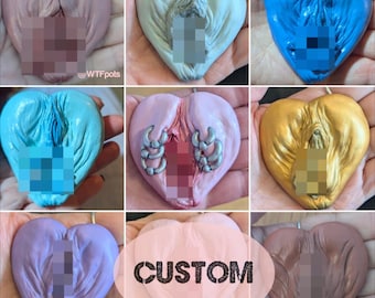 CUSTOM Heart vulva fridge magnet/custom, vagina pendant, brooch , art sculpture, weird magnet, vagina art,body positivity,feminist art