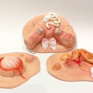 Polymer Clay Cyst Fridge Magnet: Weird Spot Popping Gift