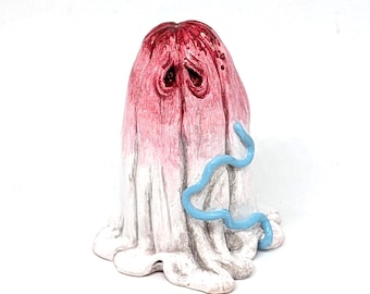 Ghost tampon Ornament: Weird Art Sculpture, Quirky Gift, period gift, ghost statue, funny ghost ornament, cute ghost, horror ghost