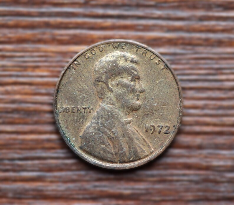 Vintage One Cent Coin 1972 Lincoln Big Penny Etsy