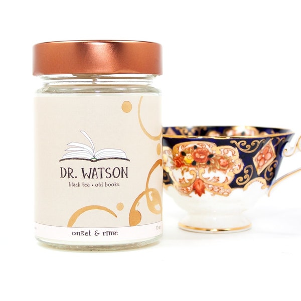 Dr. Watson | Cozy Tea Scented Candle | Black Tea, Old Books