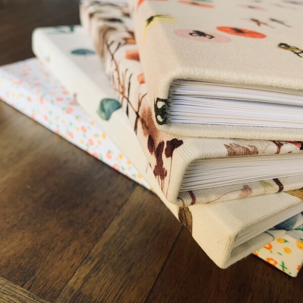 Hand Bound Hardcover Fabric Journals