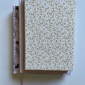 Hand Bound Hardcover Fabric Journals Neutral Florals