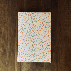 Hand Bound Hardcover Fabric Journals Mini Flowers