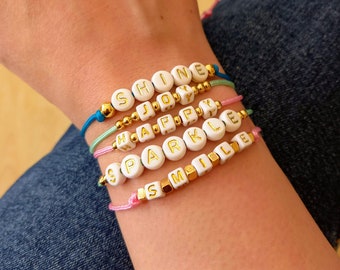 Custom Word Bracelet, Word Bracelet, Friendship Bracelet