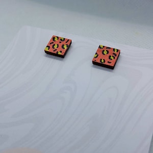 Animal Print Earrings, Stud Earrings, Leopard Earrings, Funky Earrings