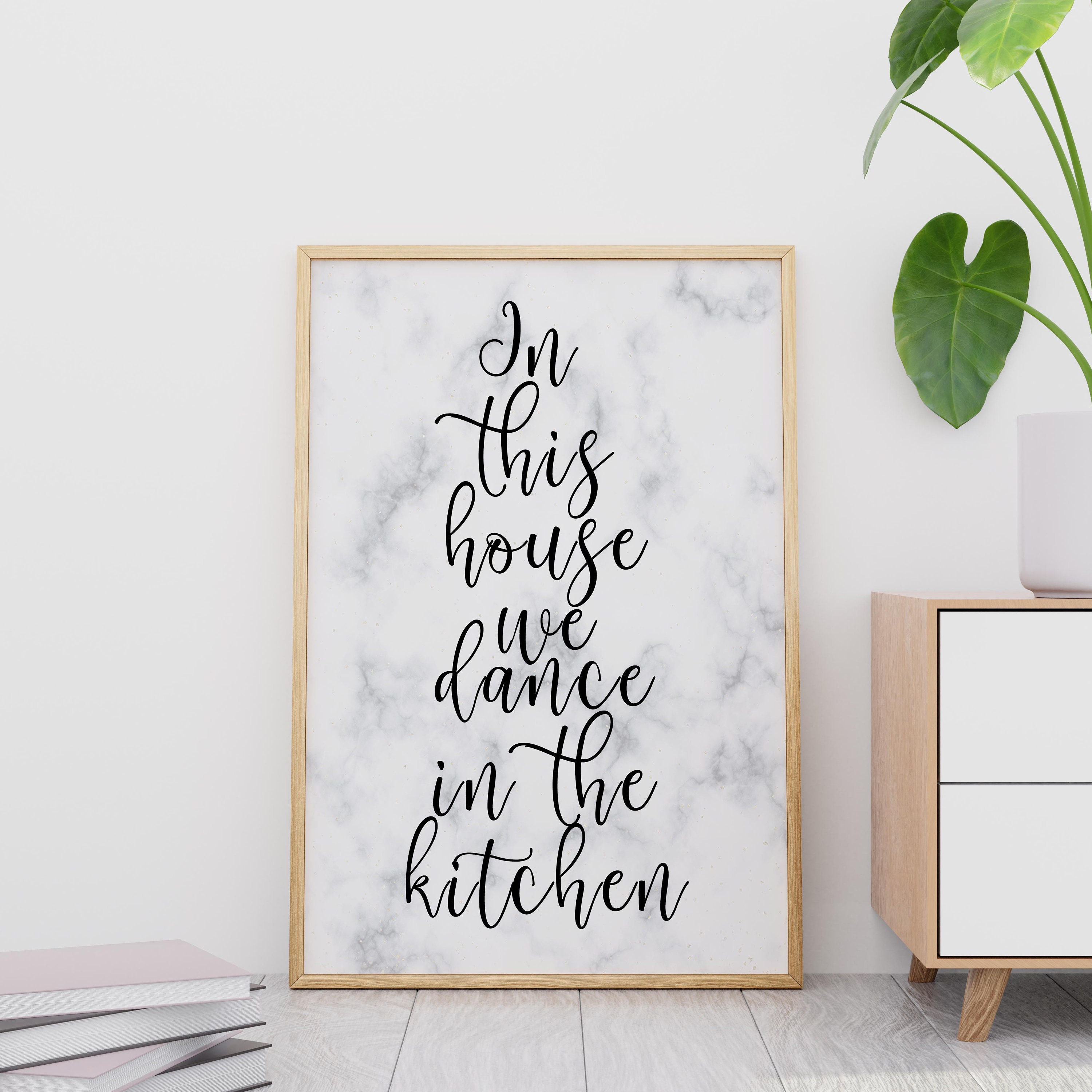 Kitchen Wall Art in This House We Dance in the Kitchen Etsy