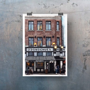 O’ Donoghues pub Dublin Ireland aesthetic bar Europe street print building architecture architecture Irish illustration drawing watercolour