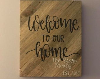 Signo de bienvenida a casa