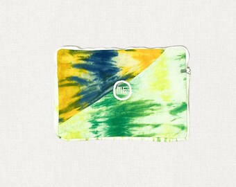 Lemon Grass - Upcycled Tie-Dye Laptop / Tablet Case from the MFC Beginnings Collection