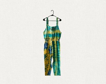 Electric Limeade - Upcycled Tie-Dye Overalls from the MFC Beginnings Collection