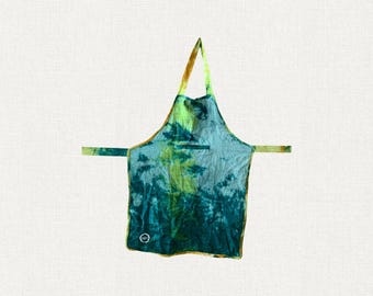 River Turquoise - Organic Cotton Tie-Dye Apron from the MFC Beginnings Collection