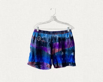 Midnight Mirage - Upcycled Tie-Dye Shorts from the MFC Beginnings Collection